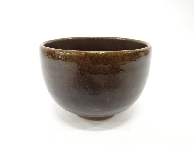 JAPANESE TEA CEREMONY / TEA BOWL CHAWAN / BLACK GLAZE / ARTISAN WORK